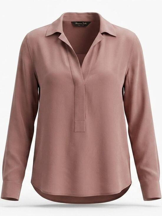 Massimo Dutti Tops - Massimo Dutti 100% Silk V-Neck Lightweight Breathable Blouse Women Size 4